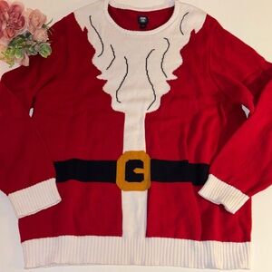 Santa Sweater Route 66 Red and White XL SANTA SWEATER